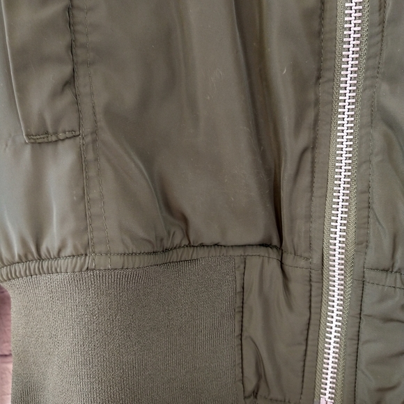 ASOS Design MA1 Padded Bomber Jacket Khaki-Green | Men's XS - Picture 13 of 13